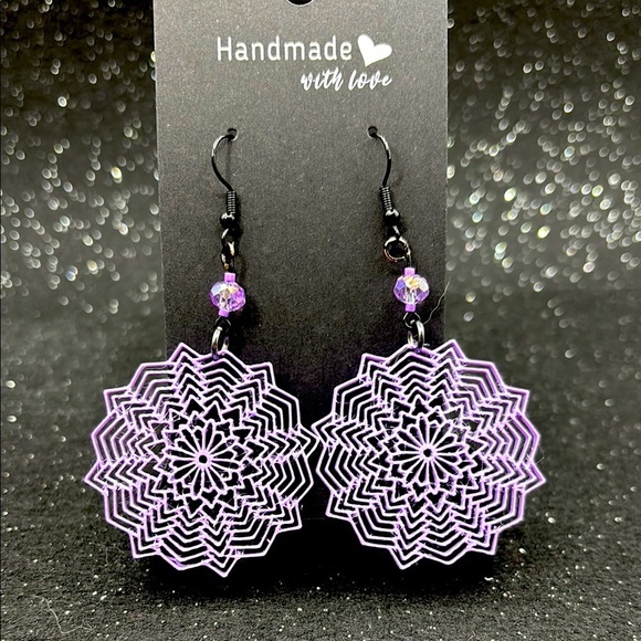 Purple Earrings - Picture 1 of 6